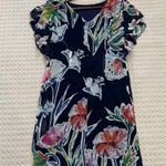 Esprit NWOT  Printed Chiffon Dress with Frilled Sleeves Knee length Size 6 Photo 3