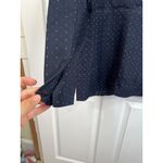 Catherine Malandrino Blue Boyfriend Blazer Sz MP Navy Stitching 3/4 Sleeve Photo 6