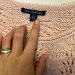 American Eagle  NWT Blush Open Knit Crochet Wool Blend Sweater Photo 1