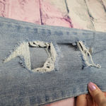 DAZE HIGH RISE SKINNY JEANS DISTRESSED LIGHT WASH RAW ANKLES 27 Blue Photo 5