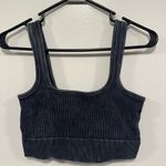 Zenana Premium Zenana bra / bralette! Gray and black crop top with bra pads! Size L / XL Photo 2