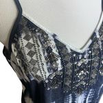 EXPRESS Womens  Navy Blue Tie Dye Dip Sequin Embellished Tank Top - Sz S Photo 2
