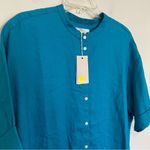 Boden Kimono Sleeve 100% Linen Shirt Swim Coverup Women's 14 Blue Resortwear NWT Photo 8