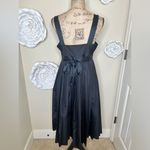 The Limited NTM: Empire Waist Pleated Accordion Skirt Black Midi Dress Sz 10 Photo 9