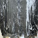 Free People  Jacket Womens M Gray Crushed Velvet Bomber Ruched Boho Photo 8