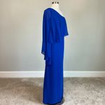 Laundry by Shelli Segal Colorful One Shoulder Chiffon Long Evening Gown Blue Size 2 Laundry Formal Dress Photo 1