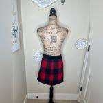 J.Crew Red & Black Buffalo Check Plaid 100% Wool Mini Skirt Size 10 Photo 8
