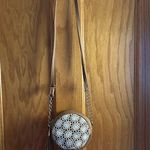 Justice Faux leather circle purse with boho lace Photo 2