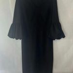 Liz Claiborne Vneck Bubble Bell Sleeve Black Party Dress Women's Size 4 Photo 8