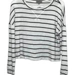 Charlotte Russe 3 for $13 long sleeved top textured striped scoop neck top juniors small white Photo 0