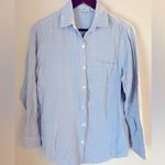 Elan  Women's Light Blue 100% Cotton Long Sleeve Button Down Shirt Size M Photo 0