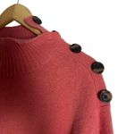 Anthropologie Margarita Pink Button Mock Neck Long Sleeve Tunic Sweater Size M Photo 5