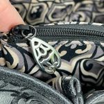Brighton  Valencia Purse Shoulder Bag Satchel Metallic‎ Silver Black Photo 11