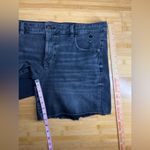 American Eagle Women The Dream Jean Black Midi Cutoff Stretch Denim shorts|Sz:18 Photo 11