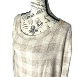 Maurice's  MEDIUM Cozy Relaxed Plaid Button Long Sleeve Dolman Boat Neckline Tee Photo 9