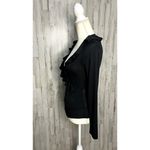 Honey Punch Women's Black Ruffle V-Neck Long Sleeve Bodysuit Size Small Photo 4