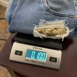 Gold sequin pockets jean shorts size‎ 30 Blue Photo 8