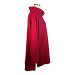 Anthropologie LONG MOCK NECK SWEATER SUPER SOFT RIBBED RED WOMEN SIZE XL Photo 5