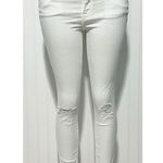 frame denim Women's Le Skinny Jenne Crop Cotton Blend Ripped Jeans White Size 28 Photo 2