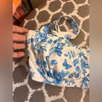 Wild Fable Floral NWT Blue/White Bikini Top butterflies padded underwire Sz 14 adj straps Photo 9