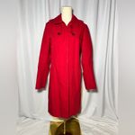 Brooks Brothers  Red Fleece 100% Cotton Trench Coat Red Size | 10 Photo 7