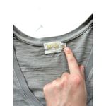 Nation Ltd Traci Bubble Sleeve V Neck T Shirt Gray Cotton Blend Size Small Photo 3