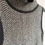 Cliche Gray Black Herringbone Wool Blend Zip Sleeveless Sweater Dress Womens M Size M Photo 1
