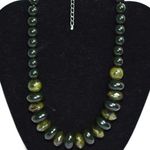 Source Unknown Shades Of Green Graduated Chunky Beaded Statement Choker Necklace Like New Photo 0