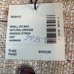 Cole Haan Amanda Straw Small Orange Leather Satchel Bag Purse NWT Y2K Photo 7