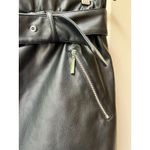 Marc New York Faux Leather Skirt M Black Elastic Waist Aline Grunge Club Night Photo 3