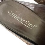 Coldwater Creek Brown Embossed Leather Slip-On Loafers Photo 4