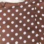 Gianni Bini Brown Polka Dot Mini Skirt Skater Flare Tie Waist Cutout Size 8 New Photo 5