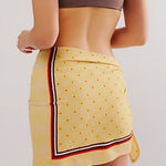 Free People  Yellow Pattern Linen Blend Sarong(One size) Photo 0
