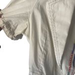ETT TWA‎ Y2k Women's Size 6 Small White Cotton Cargo Tie Utility Jacket Top Photo 4