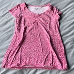 Merona Pink Pattern  Cinched T-shirt Photo 0