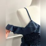 Twosisters the Label Lizzie Ruffle Off Shoulder Mini Dress Steel Blue 6 Photo 6