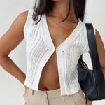 Princess Polly  White Isaac Knit Stretch Lightweight Vest Top Photo 0