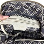 Perlina  Leather Top Handle Tote Satchel Crossbody Strap Taupe Bone Bag Purse Photo 9