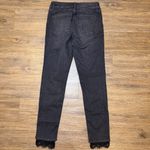 White House | Black Market  Charcoal Black Skinny Ankle Jeans with Lace Hem Size 0 Photo 9