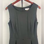 Calvin Klein Calvin Klein Black Fit & Flare White Stripe Hem Sleeveless Mod Retro Dress Photo 3