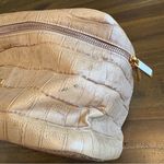 Giorgio Armani  Faux Croc Train Case Travel Bag Makeup Cosmetic Cream Zip Around Photo 6