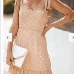Olivaceous  Blush Polka Dot Mini Dress Photo 7