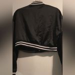 Daisy  Black Varsity Jacket with Floral Accent Photo 9