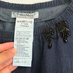 Max Mara S  2022/2023 Denim Shirt Dress Embroidered Beaded‎ US 10 Photo 4