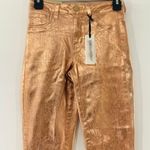 L'Agence NEW L’Agence Margot High Rise Skinny Petal & Light Rose Gold Foil Jeans Size 25 Photo 6