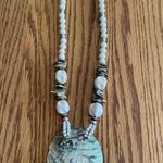 Large Shell Pendant Statement Necklace Boho Beach Vacation Minimalist Resort Wea Photo 3
