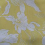 H&M  Dress Yellow White Retro Floral Pleated Top Sleeveless Open Keyhole Back Photo 9