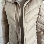 Kenneth Cole • Tan Quilted Faux Fur Trim Hooded Down Puffer Coat Photo 93