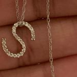 14k Gold "S" Initial Necklace Photo 3