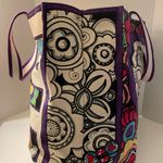 Brighton  Groove II Bag Tote LOVE Canvas Colorful Zip Pocket LARGE Retro Photo 1